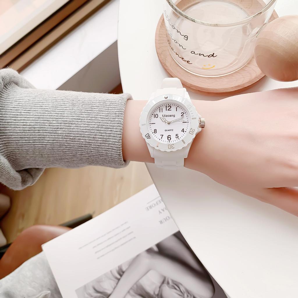 Kids Exam Watch Girls Boys Elementary School Waterproof Imitation Drop Macaron Little Fresh Sport Jelly Candy Color