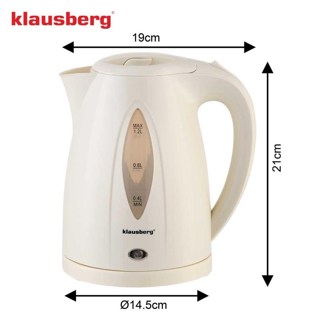 ELECTRIC KETTLE 1.2L KLAUSBERG KB-9002 CREAM