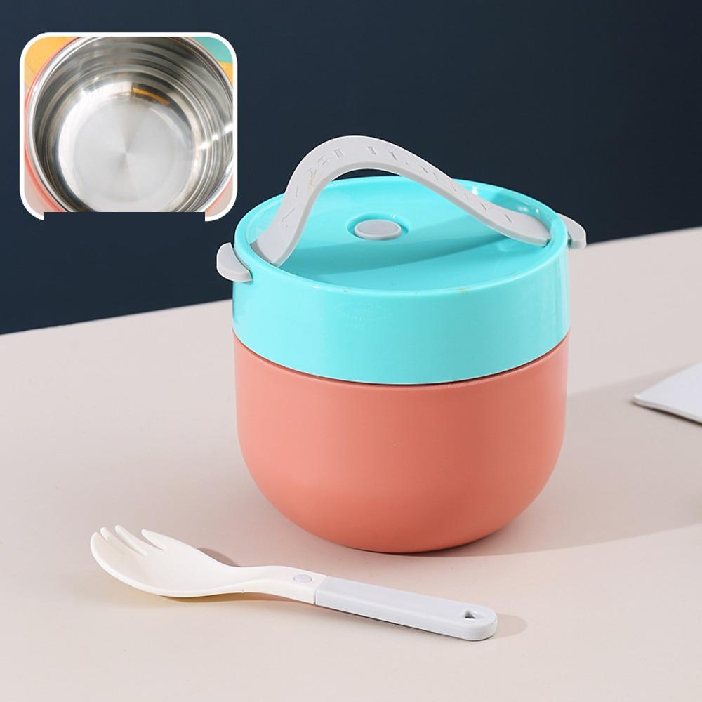 Borcan Termic pentru Alimente 600ml, Recipiente Termos Izolate în Vid, Cupă Izolată pentru Supă, Depozitare Lapte