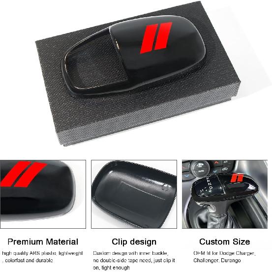 Gear Shift Knob Head Cover for Dodge Charger Accessories 2015- Challenger 2015-2024 Durango 2016-2026 ABS Interior Shell Ert Decoration Protector