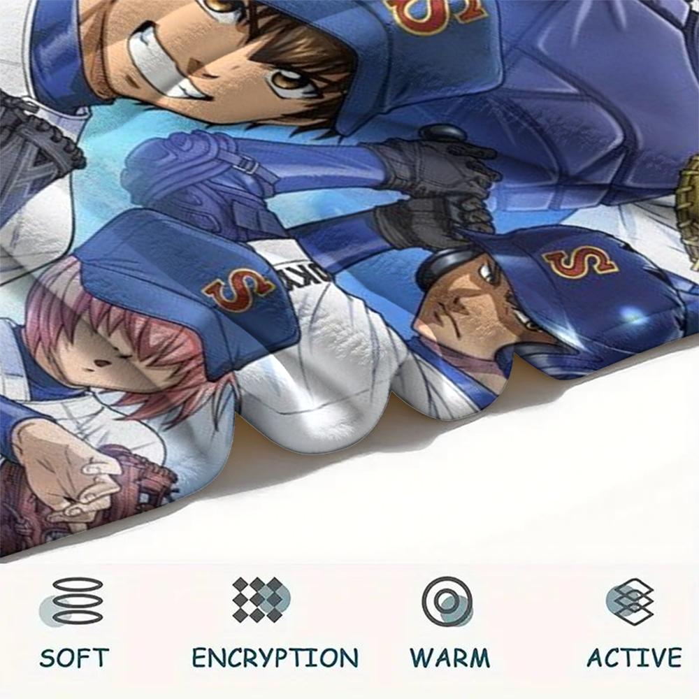 1Pc Ace of Diamond Print Flannel Blanket, High Quality Comfortable for All Seasons, Home Decor, Warmth and Comfort, Perfect for Christmas Gifts