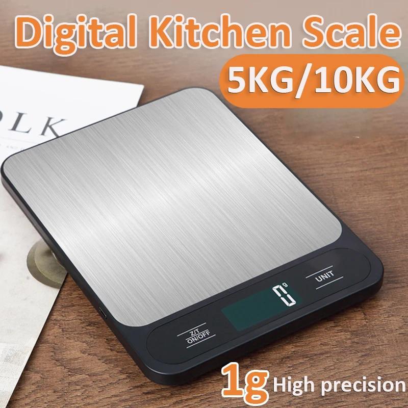 5/10KG Digital Kitchen Scale 1g High Precision LCD Digital Display Electronic Table Scale for Kitchen Baked Food Daily Weighing