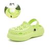 New Hole Shoes Women's Summer Thick Soles Increase In Height and Wear Beach Sandals Casual Versatile Semi-drag Women