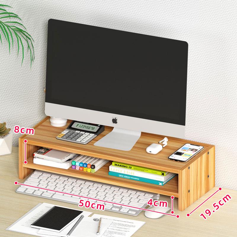 Gold Triangle Corner Computer Screen Riser with Neck Protection & Desk Organizer