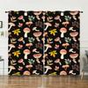 Curtains Mushroom Sunshade Digital Printing Curtains Blackout No Punching Bedroom Living Room Universal