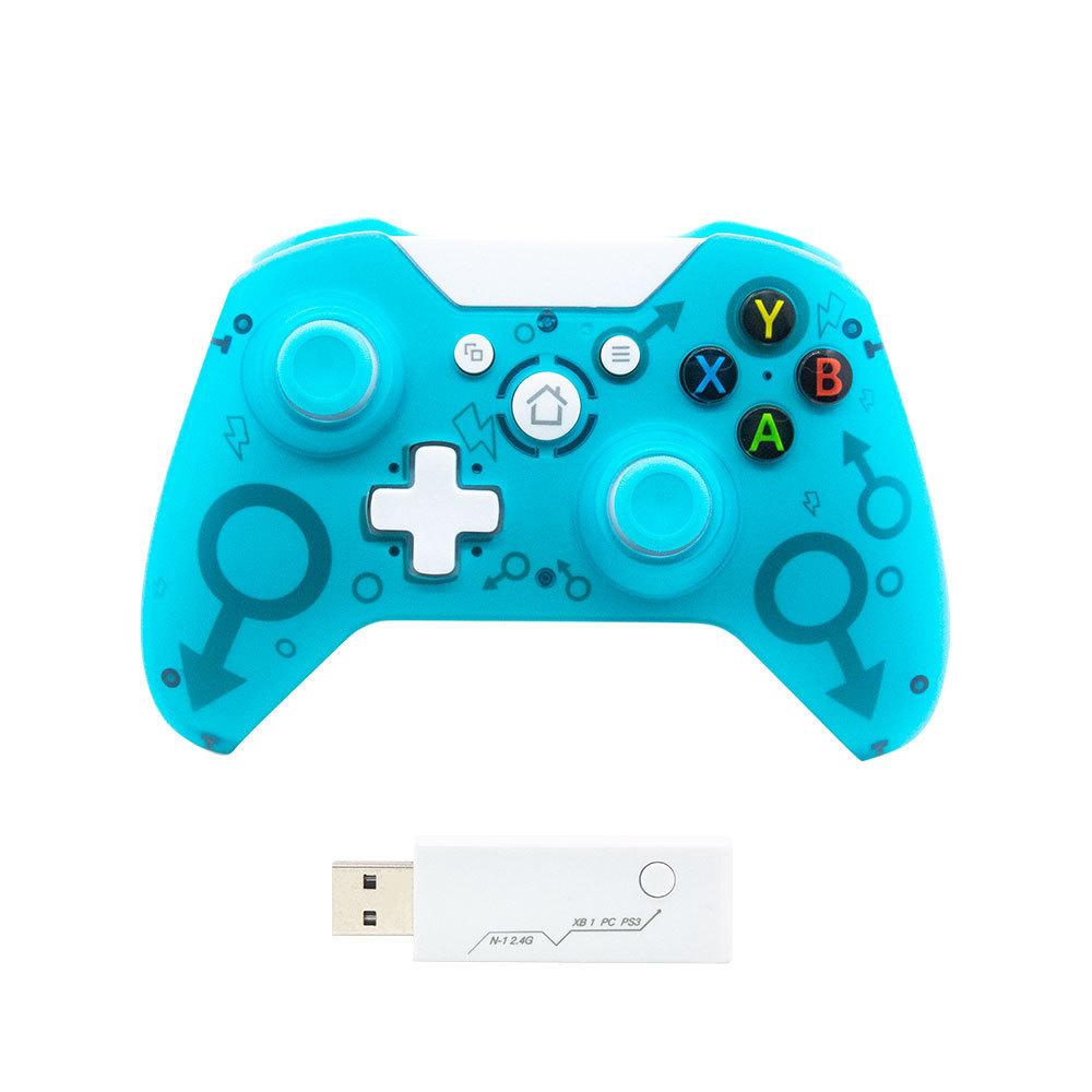 Wireless Controller for Xbox One / Xbox One S / Xbox One X / Xbox Series X / PS3 / PC, 2.4GHZ Wireless Game Controller with Dual Vibration
