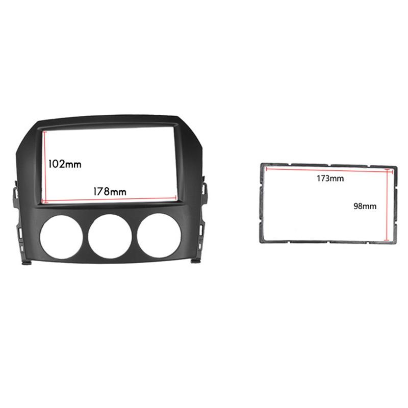 2-DIN Autoradio-Blende für Mazda MX-5 MX5 Miata DVD-Stereo-Rahmenplatten-Adapter Montage-Armaturenbrett-Einbau-Blende Zierleisten-Kit