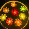 LED Lotus Night Lamp Floating Water Sensor Flower Lamps Garden Fish Tank Decor Festive Party Accessories Wishing Lotus Light