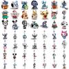 New 925 Silver Donut Air Balloon Dog Magic Hat Bear Pendant Fit European Bracelet DIY Accessories Exquisite Jewelry