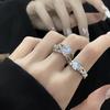 Moonstone Opening Niche Design Sense Personality Simplicity French Irregular High Sense Index Finger Ring