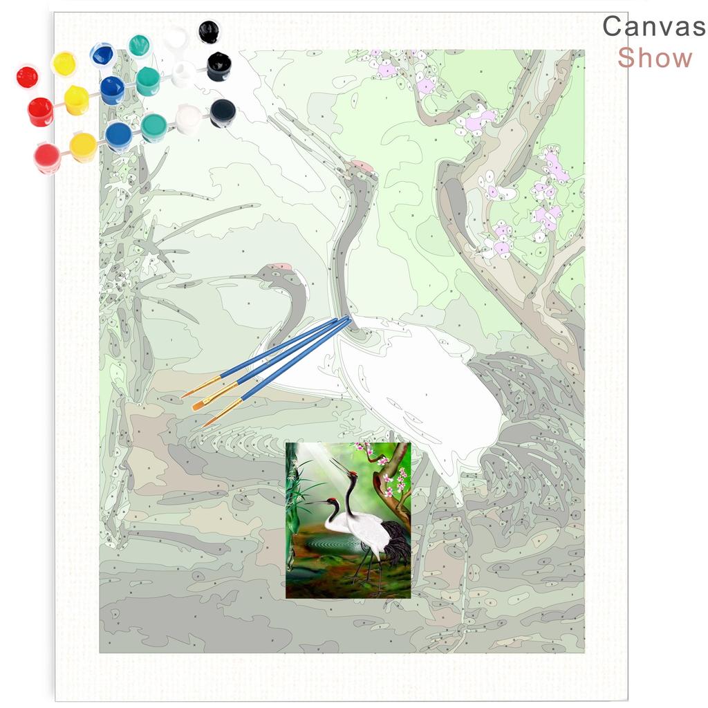 RUOPOTY DIY olejomalba podle čísel Květina Pták Obraz na zeď Obraz podle čísel Zvíře Jedinečný dárek do obývacího pokoje