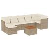 VidaXL Garden Lounge Set with Cushions 8 Pcs Beige Braided Resin 3223755
