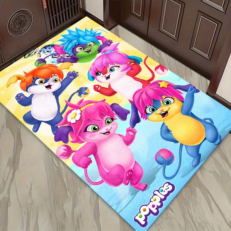 Popples Cartoon Carpet Rug for Living Room Bedroom Home Sofa Decoration,Kids Play Non-slip Floor Mat