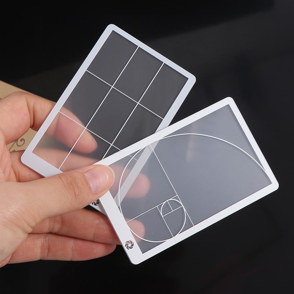 Transparent Viewfinder Ruler Triangle Fibonacci Viewer Kids Adults Golden Ratio Ruler  Art Tool
