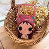 Pink Transparent Cute Cartoon Girl iPhone Case for Apple 16/17 Pro Max with Anti-Fall Protection