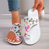 Fashion 2025 Summer Open Toe Women's Slippers Fashion Printing New Plus Size Party Best Seller Comfortable Light Flat Slippers Zapatos