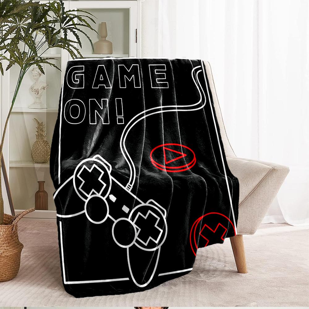 Game Controller Theme Printed Blanket - Perfect for Couch, Bed, Travel & Outdoor Use | Machine Washable, Cozy & Durable.