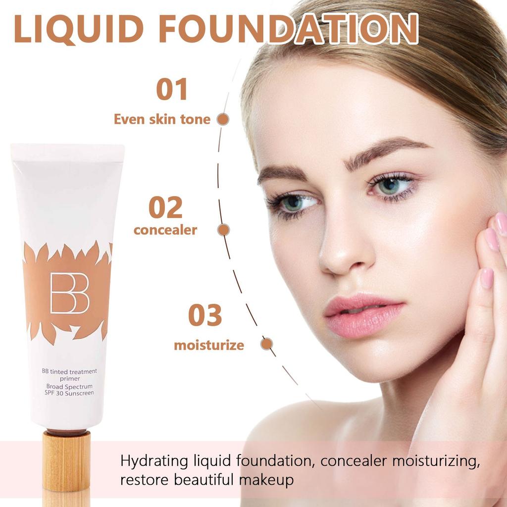 Moisturizing Concealer Cream With Brush Foundation 30ml