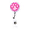 1pc Cat Feet Retractable Badge Holder for Nurses Porta Credencial Name Tag Id Card Holder Lanyards Badge Reel Clip