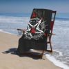 Black Baphomet Leviathan Print Bath Towel Devil Satanic Microfiber Super Absorbent Bath Towel for Travel Swimming Sports Beach