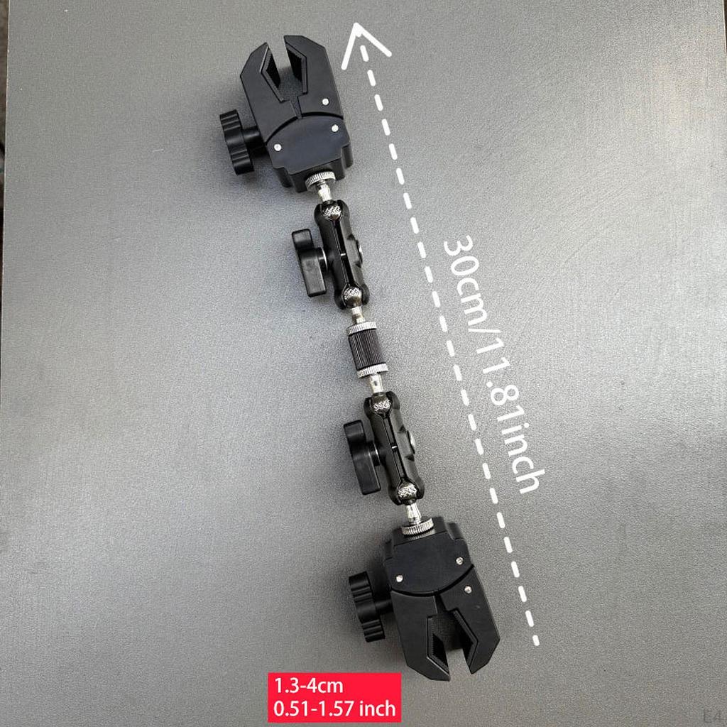 Double Head Clamp Adjustable Arm Camera Mount Easy To Install Super Handlebar for