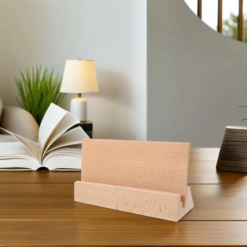 12-21 CM Card Display Stand Natural Postcard Holder  For Office Home Desktop