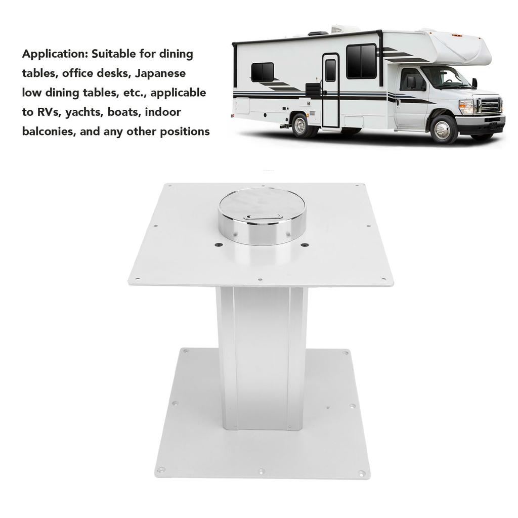 310 to 720mm RV Table Leg Hand Crank Aluminum Alloy Heavy Duty Adjustable Lifting Table Leg for Yachts Boats Indoor Balcony