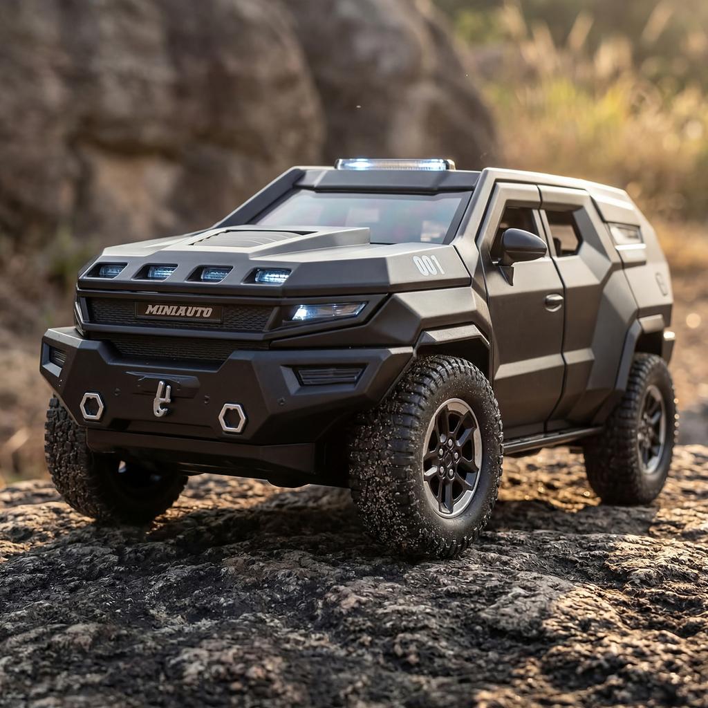 1:24 Rezvani Vengeance Armored Vehicle Alloy Metal Diecast Model Car Home Trendy Desktop Decorate Display Ornament Birthday Gift