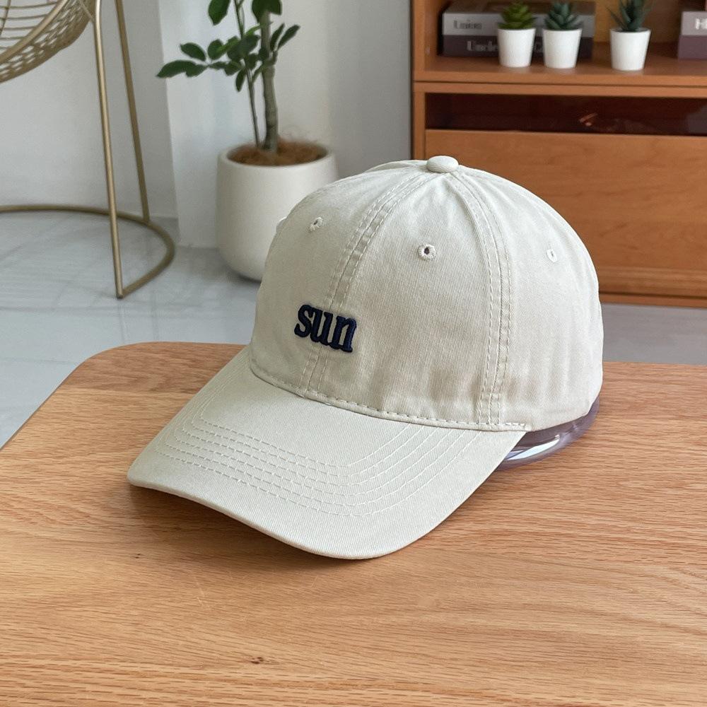 Fashion Hat Versatile Letter Sun Embroidery Soft Top Baseball Cap Children Couple Travel Cotton Shade Sun Protection Peaked Cap Men's Tide