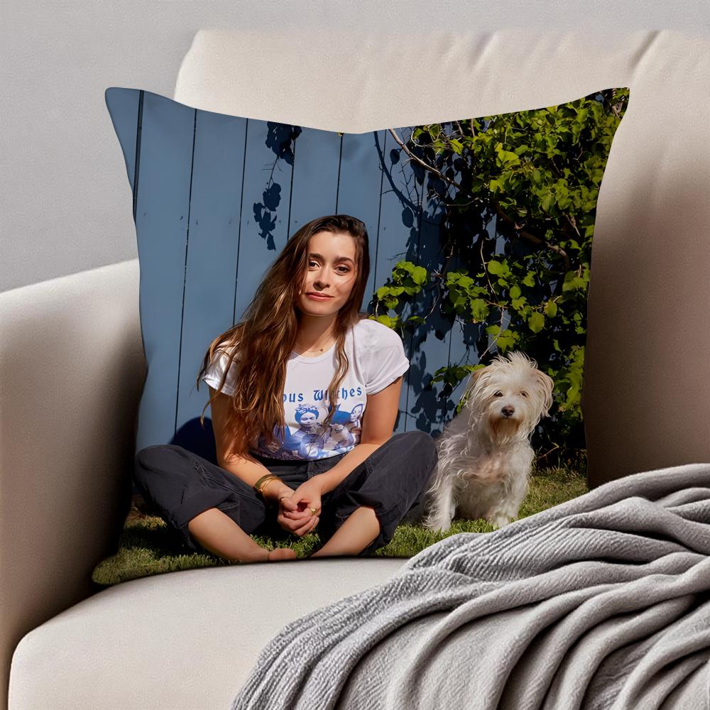 CCristin Milioti Cushion Cover Pillowcase Antidustmite Invisible Zipper Short Plush Sofa Cushion