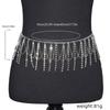 Elegant Rhinestones Body Chain Waist Jewelry For Women Tassels Waist Chain Party Dress Accessory Stage Performances Props