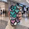 Multi Texture Layer Heart Wavy Edge Phone Case For iPhone 16 15 14 Pro Max 13 12 11 Mini XR XS SE 2020 7 8 Plus Air Cover