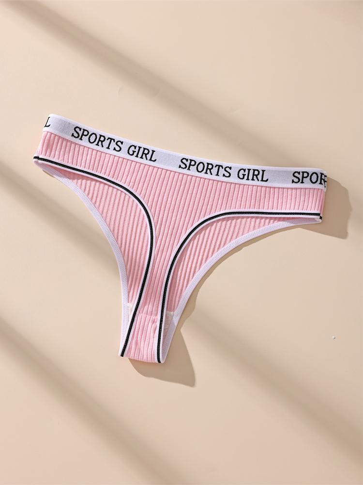 7Pcs Women Thongs Low Waist Panties Sexy Underwear Sports Girls Briefs Cotton G-String Breathable Ladies Panty Female Lingerie