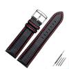 18mm 20mm 21mm 22mm 23mm 24mm Cinturino Orologio in Pelle con Motivo Fibra di Carbonio Cuciture Nere Rosse Arancioni Cinturino Orologio Accesso Orologio da Uomo