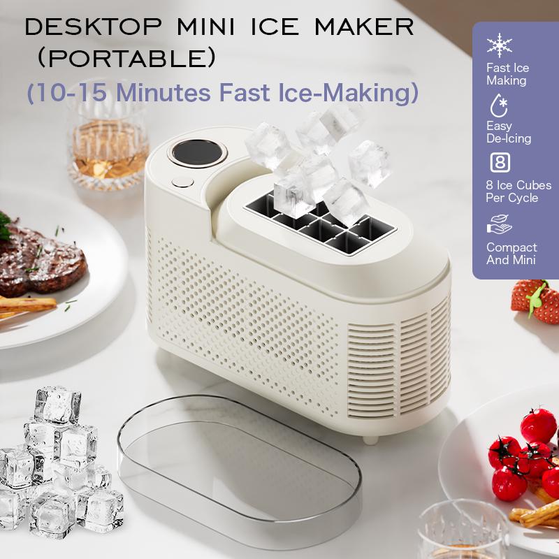 

Electric Small Maker Dormitory Office Camping Automatic Making Box Ice Machine Home Car Dual Use 12/110/220V EU бежевый