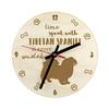Tibetan Spaniel - Clock with Dog, Wooden Clock with Engraving, Personalised Clock by