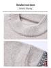 530g Thickened 100% Wool Men's Sweater, Autumn/Winter 2025, Round Neck Striped Knitwear