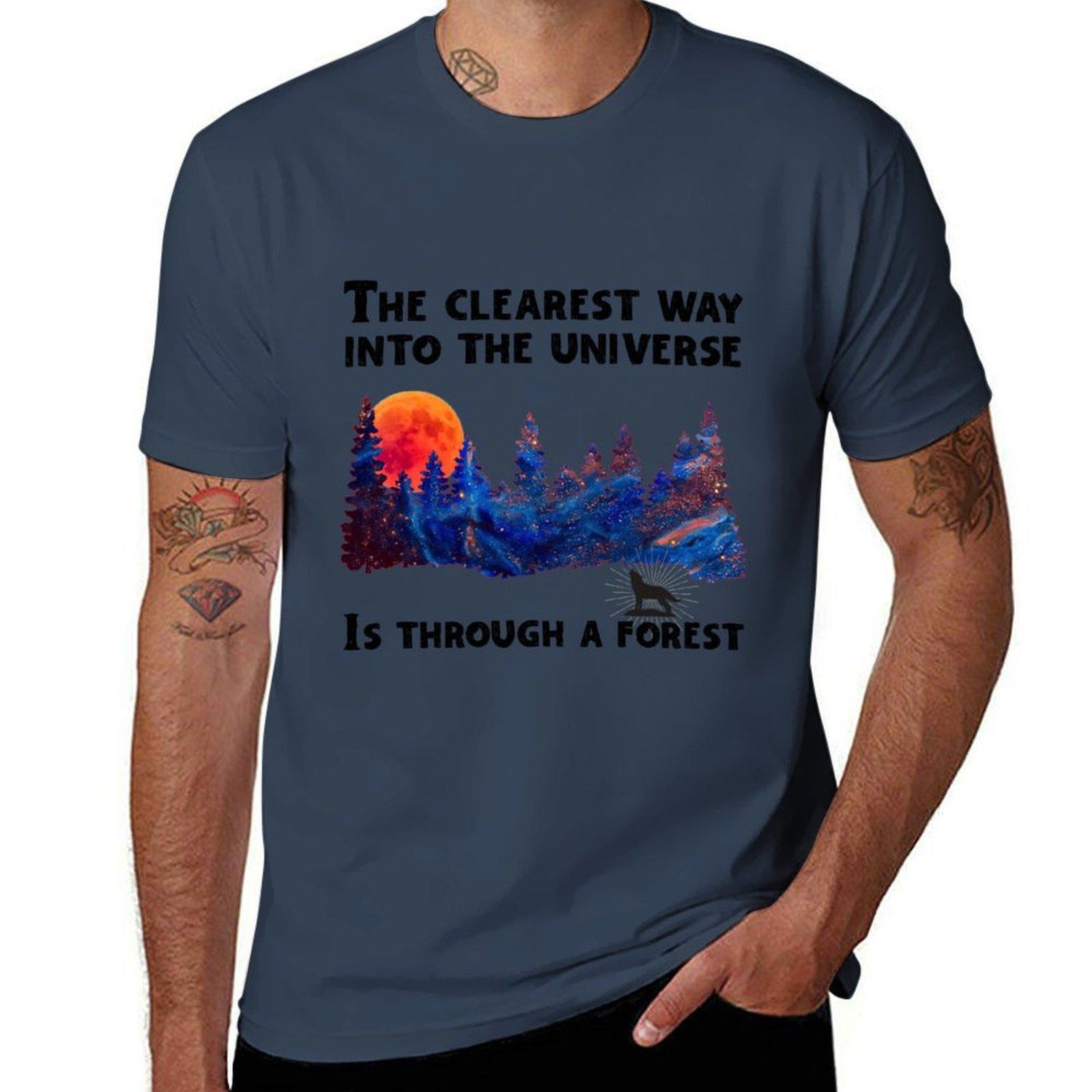 The Universe In A Forest TShirt Lightweight Gym Training TShirt S