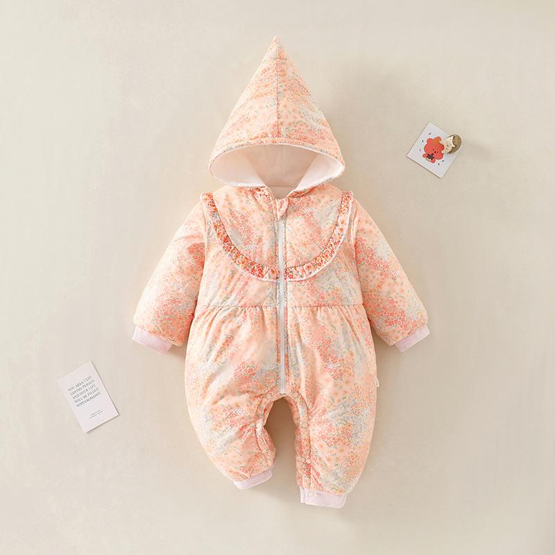 Cozy Cotton Padded Baby Jumpsuit: Warm Winter Onesie for Newborns