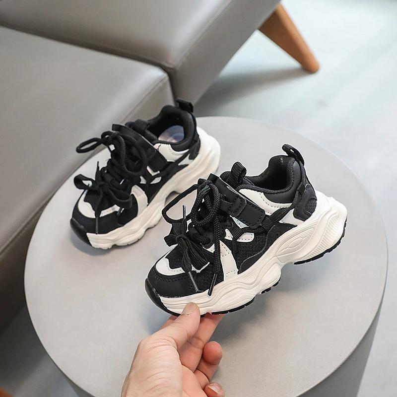 

Детские кроссовки для девочек весна-осень массивные школьные повседневные кроссовки для бега спортивные модные универсальные детские теннисные туфли нескользящие 26 чёрный