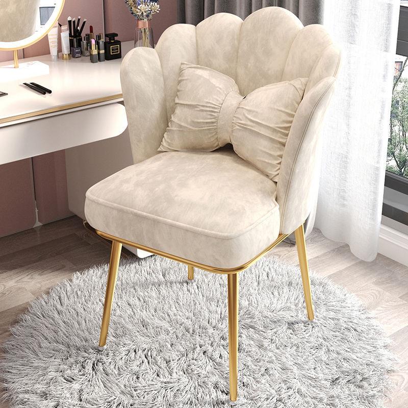 Bedroom Makeup Chair - Swivel Backrest, Computer & Office Use, Home & Dormitory Seating, Liftable Petal Design