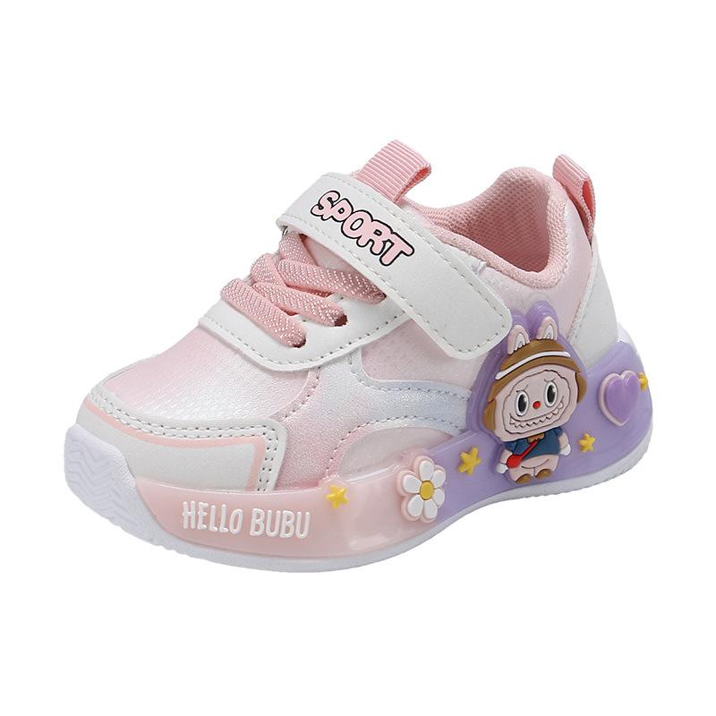 Girls Cartoon Sneakers Spring Autumn Casual Shoes Kids Soft Sole Running Shoes For Toddler Baby Lightweight Athletic Footwear