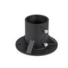 Round Post Floor Flange Powder Coated Anchor Reinforced with Set Screws for