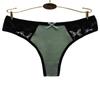 Cotton Women G-String Sexy Thong Transparent Lace Patchwork Briefs Intimates 6 Pcs/set