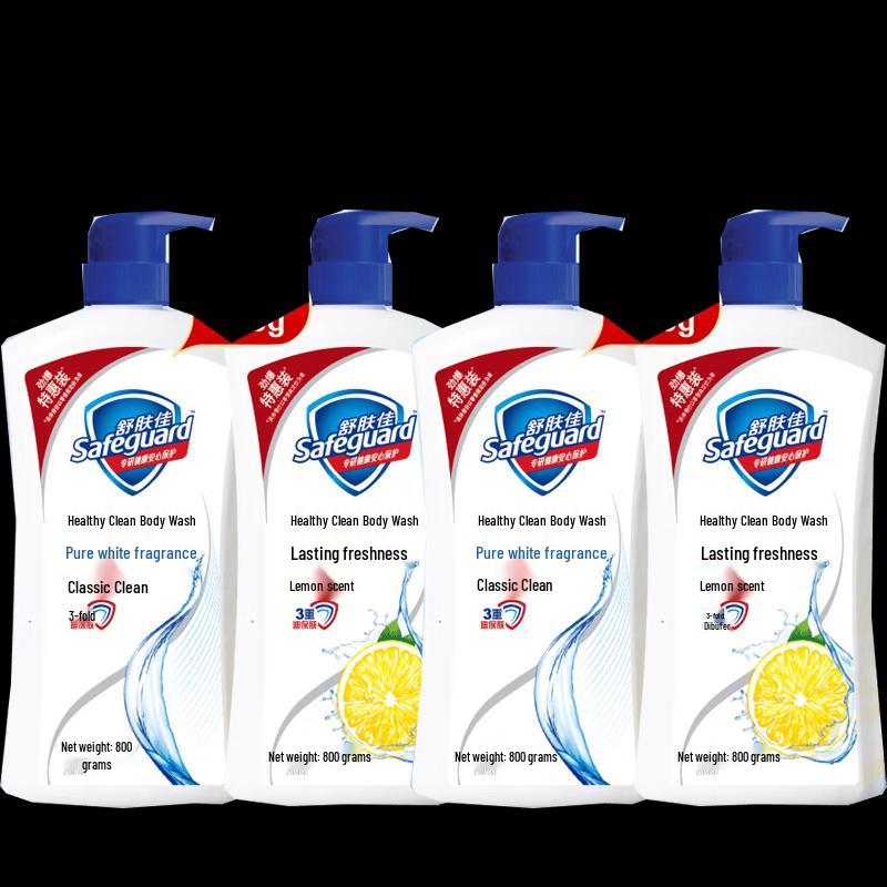 Safeguard Pure White & Lemon Shower Gel - 2 Twin Packs