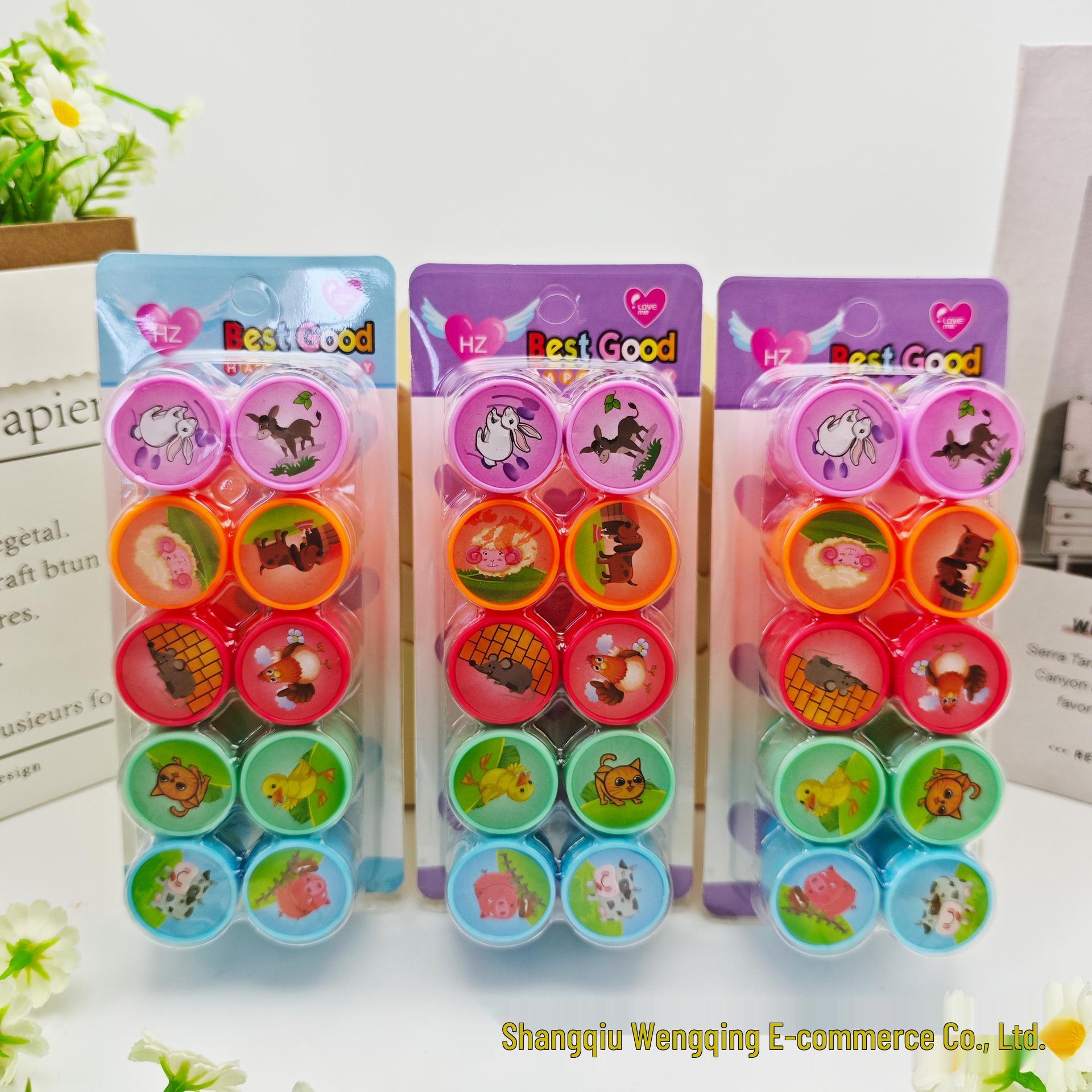 

Морские животные 10-предметный детский моющийся набор штампов - Милые, с множеством узоров для штампинга в детском саду