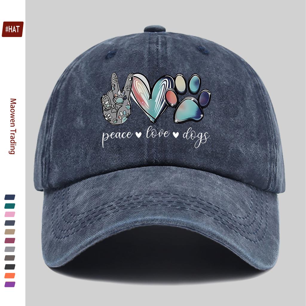 Pc Leopard Print Paw Print Heart Pattern Baseball Cap Truck Driver Papa Hat Comfortable Lightweight Headwear Adjustable Stra
