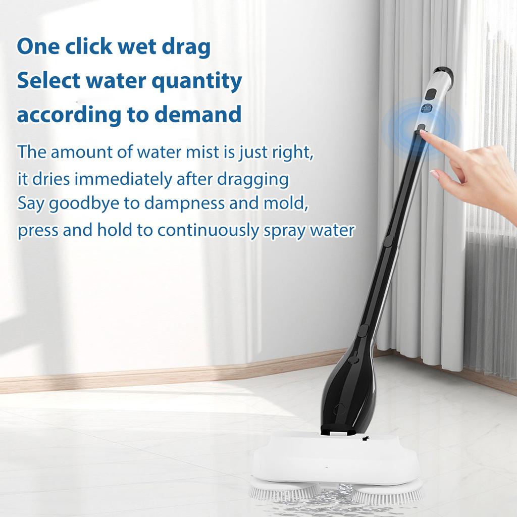 Electric Spin Scrubber Multi Function Cleaning Mop 2 in 1 Brush Heads 260RPM 800ML Tank 4000mAh 50min Runtime