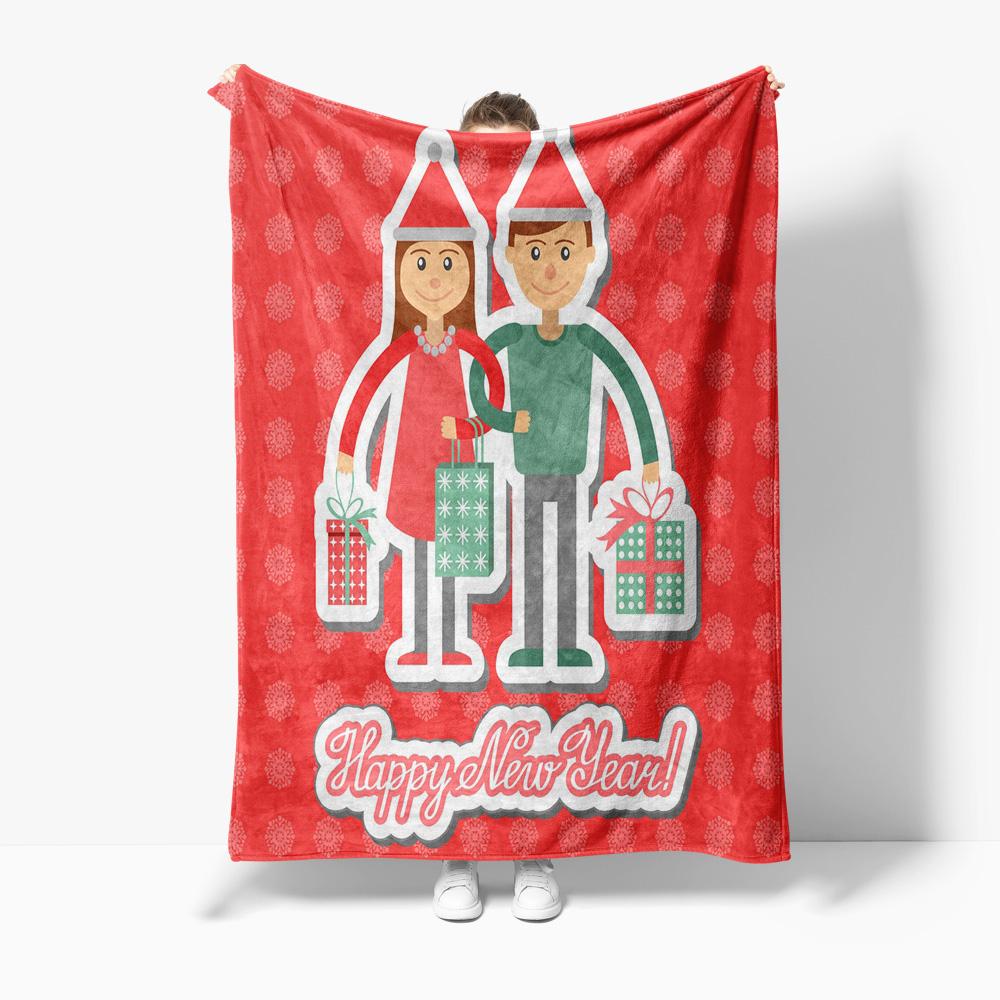 Soft Fleece Blanket Throw Cozy Warm Sherpa Home Decor Gift Dorm Room Couch Living Room Bedroom Christmas Holiday