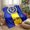 Leicester City Testo con Nome Personalizzato Coperta in Flanella Logo Calcio Coperta Plaid in Pile Personalizzata Regalo Speciale per Divano Camera da Letto Casa